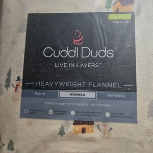 Cuddl Duds Heavyweight Flannel Sheet Set - Cream